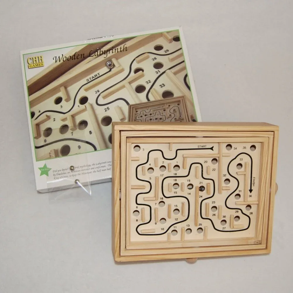 NIB Wooden Labyrinth Game - Picture 1 of 12